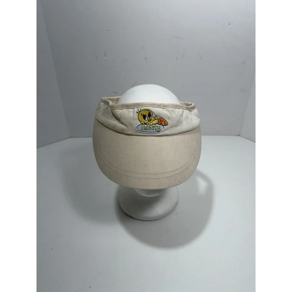 Vintage Visor Looney Toons Tweety Bird Salmon